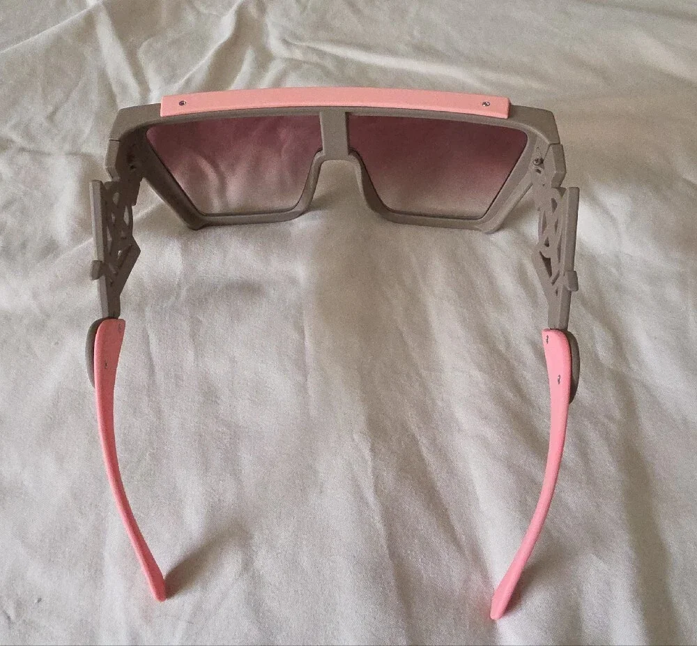 Pink & Gray Shield Sunglasses